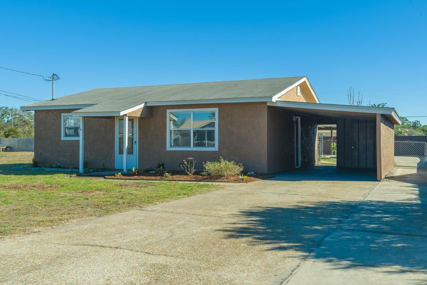 Currently under contract...seller is accepting back-up offers. You finally found it...a detached single family home on Panama City Beach under $200K! Walk to beach access #50 from this two bedroom bungalow with 1-1/2 baths. Huge fenced lot with a detached 24 X 16 workshop/garage with power, single overhead door, and flexible shelving. 24 X 20 carport attached to outbuilding. Still room for a pool! City water and sewer. Seller is offering a $2000 paint allowance at closing.