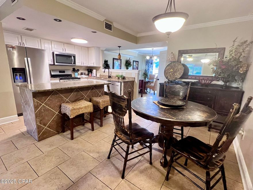 SUPER CLOSE TO THE BEACH... Here is what you were waiting for, a 3 Bedroom unit with 2 Full Bathrooms Upstairs & 2 Half Baths Downstairs located in the GATED Community of GULF HIGHLANDS BEACH RESORT located across the street from THE BEACH! You could also close in the BONUS ROOM Downstairs and have a BEDROOM DOWNSTAIRS... There has been a SHOWER added Downstairs. Plenty of room for everyone. If you like to CHILL, just go out back on the PATIO and enjoy the BREEZE while having your COCKTAILS. If PICKLEBALL is your thing, the COURTS are right ACROSS THE STREET. You can WALK to the BEACH in just a couple of minutes.
Gulf Highlands Beach Resort is a GATED RESORT in the HEART of PCB and Walking Distance to... Dining, Shopping, Post Office, and Walmart.  HOA fees $1122.24/Qtr include Household Trash Disposal, Internet, Lawn Mowing, Sprinklers, Termite Contract with HOA, Some Pest Control, PLUS the Amenities... 11 Pools ''5 Heated'', 3 Tennis Courts ''2 Lighted'', 4 Pickleball Courts, Workout/Gym Room, 18 Hole Mini Golf, 2 Playgrounds, Shuffleboard Courts, Conference Center, and a Private Beach House with a Snack Bar on The Beach along with 1 of the 11 Pools.
Age, SF, and Dimensions are approximate.
ALL INFORMATION CONTAINED HEREIN IS DEEMED TO BE RELIABLE, BUT NOT GUARANTEED AND SHOULD BE VERIFIED BY THE BUYERS. EVERYTHING IS SUBJECT TO... ERRORS, CHANGES WITH ITEMS IN OR ON THE PROPERTY, OMISSIONS IN PRIOR SALES, CHANGES OR WITHDRAWALS WITHOUT NOTICE.