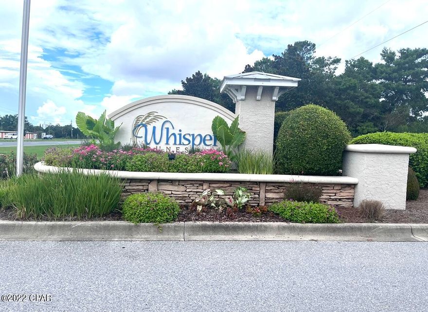 FULLY FURNISHED!!! 3 bedroom, 2 1/2 bath townhome on west end located in Whisper Dunes!! Less than 1 mile to BEACH and 4 miles to pier park. Downstairs with open living room, half bath, dinning and kitchen with stainless appliances and granite countertops. Upstairs, features 3 spacious bedrooms. 2 bath and laundry area. Whisper Dunes is a golf cart friendly community with a  pool, cabana, sidewalks, and lots of greenspace. No short term allowed.

Lawn care is included.