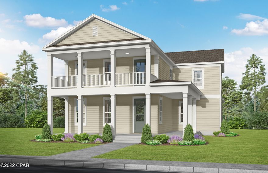 The Santa Rosa plan by Harris Doyle Homes is available to build in waterfront SweetBay's newest phase, Indigo Lakes! This popular home offers plenty of living space & room to entertain with an expansive Great Room, separate dining area and covered rear lanai. The second floor features balcony access! This large lakefront homesite features a 3-car garage and huge back yard. SweetBay is a walkable and golf-cart friendly community with unrivaled amenities: dock with Bay and Gulf access, boat launch for kayaking, private beach, paddle boarding, fishing, parks, junior olympic resort pool complexes, fire pits, grilling areas, sports court, miles of trails, Publix-anchored town center and future amenities including a marina! New home buyers even get priority access to top-rated University Academy, the #2 K-8 school in the state of Florida!