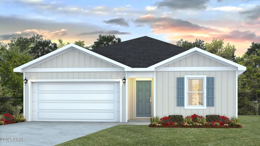 Welcome to 3450 Westbrook Drive, a new home under construction at Sunny Hills in Chipley Florida. This home has easy access to Highway 77 and is situated on just under 1/2-acre lot. Entering this home, you'll have easy access from the entry way to two bedrooms and a guest bathroom. Continuing through the entry hall you will find the third guest bedroom and the laundry room before entering the heart of the home where you find an open concept living area.  

  

The living area blends seamlessly with the kitchen, dining space, and living room. The kitchen offers plenty of space and a center island that has a sink and dishwasher. Beautiful decorative features include granite countertops and stainless-steel appliances, including a stove, dishwasher, and microwave. Enjoy afternoons from your back patio that is accessible from the dining area. With this open and functional design, guests and family will find this home has a comfortable living space.  

  

Moving through the open concept main living area, you'll find the primary bedroom. This bedroom is a spacious and includes a private ensuite bathroom that has a vanity with granite countertops, a shower and closet space for your wardrobe needs. This D.R. Horton home is Connected package offers devices such as the DEAKO Smart Switch, Qolsys Touch Panel, digital thermostat all that can be integrated to control from a single panel or your phone.