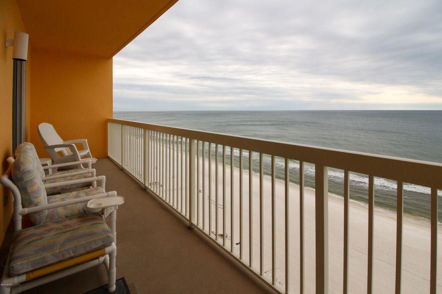 Amazing Gulf views from this 10th floor condo! Rental potential abounds! Located in the highly desirable complex of Calypso Towers, this 2 bedroom plus bunk room condo is within walking distance of Pier Park and all the activities of Panama City Beach. Gulf front with 2 Gulf front pools and a beach bar, Calypso has everything needed for the perfect beach experience. Calypso 1004 has a large covered balcony with expansive views of the emerald green waters and sugar white sands. An open floor plan allows views of beach from the living, dining and kitchen areas. The spacious master bedroom is Gulf front with a walk in closet and private bath. A large guest bedroom and bunk room provide space for this condo to sleep 8 people comfortably.