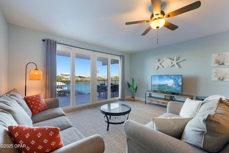 Don't be fooled by the long list of ''3-bedroom'' listings at Laketown Wharf, most are just 2 bedrooms with an enclosed bunk area and far less square footage. Unit 212 is the real deal: one of just a few of the listed true 3-bedroom condos with lake views, including 1,681 square feet of open living space. That's more than enough room for everyone to spread out, relax, and actually enjoy the beach lifestyle without playing musical chairs at mealtime.

Perched on a low floor for easy access (skip the elevator drama), this unit delivers the perfect blend of convenience, comfort, and rental potential. New LVP floors in the living area and bedrooms as of winter 2025. The spacious kitchen flows into a bright, beachy living area, leading out to your private balcony overlooking the lake. With three genuine bedrooms plus a bunk area, you can host large families, friend groups, or multiple couples without compromise, making it a true bang-for-your-buck heavyweight not only at Laketown, but in all of PCB!

Laketown Wharf is known for its resort-style amenities, five pools, a fitness center, on-site dining, and can't forget 810 Bowling and Billiards onsite. Whether you're buying for personal use, as a rental investment, or both, Unit 212 offers space, location, and income potential that the ''bunk room as a bedroom'' crowd simply can't match.