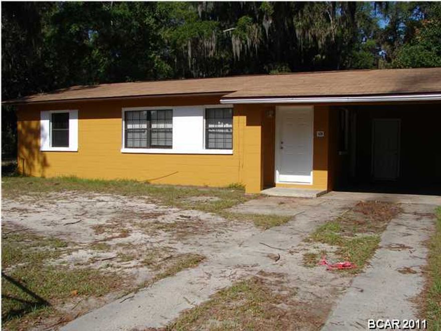 Nice, Cinder block home; Home includes living room, kitchen, standard closets, driveway and carport, no fans, rear chain link fence. Home is all electric and conveniently located.