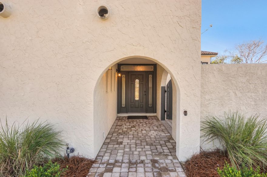 Situated on a large corner lot—elegant Spanish style living with 3 bedrooms, 1 office room, 2 full baths, 2 half baths main house (apx. 3247 sqft) and 1 bedroom, 1 bath guest home (apx. 390 sqft) . The bright interior boasts lovely details including arched doorways, stucco walls and quality fixtures and finishes. Newly remodeled kitchen complete with stunning quartzite counters, brand-new stainless-steel appliances and cabinets. Wonderful spaces for entertaining - formal dining room and living with cozy fireplace plus fabulous back patio. Spacious and comfortable bedrooms. Ideal for guests or multi-generational living, also find a detached guest home with separate entrance featuring one bedroom and one bath. Fresh paint inside and out. Luxurious living awaits.