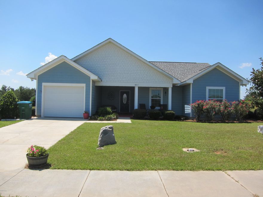 Charming and warm 3 bedroom 2 bath ranch near the high school and the new elementary and middle schools.  Features include an open floor plan with a vaulted ceiling in the living space.  Newer roof,  flooring, bead board doors, under cabinet lighting and lots of closet and storage space.  Front door is key-less entry.  Master has a large walk-in closet and master bath has a large walk-in ceramic shower.  Large fenced back yard.  This house is a must see!