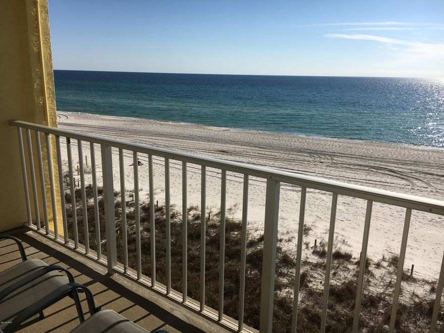 Great opportunity to own a gulf front condominium! Studio condo with balcony overlooking the emerald blue/green waters of the Gulf of Mexico on a popular 4th floor level.  Fabulous location near Pier Park, Gulf World, Russel-Fields Pier, shopping, entertainment and restaurants. Beachy decor with 2 queen beds, sleeper sofa, dinette, kitchen, private bath. Continental Condominiums has just undergone over a $2 million remodel. Underground parking available, easy access to all amenities - Heated Pool, Tiki Bar and Grill, gorgeous sunsets, and only steps to one of the most beautiful beaches in the world! Seller offering $1000 decorating allowance with acceptable offer.