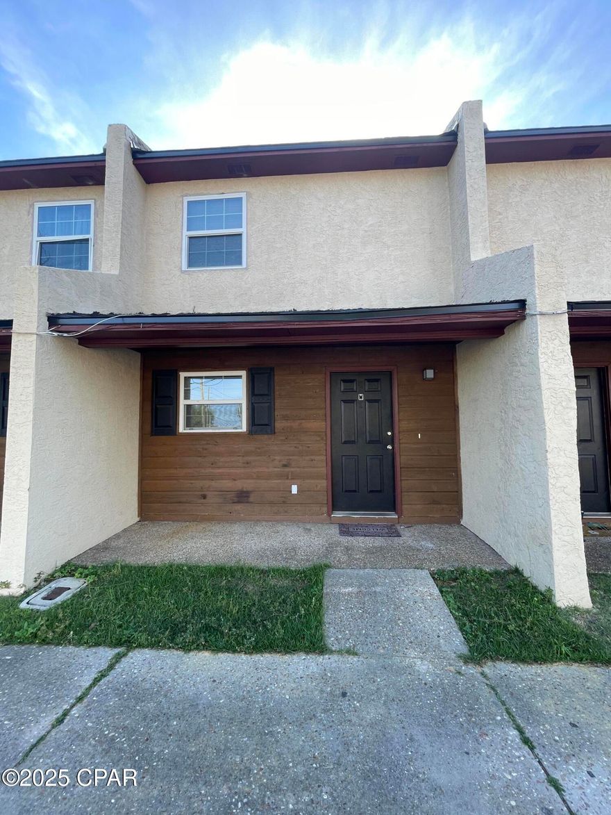 For Lease - 2 Bedroom, 1.5 bathroom townhome centrally located in Callaway near Tyndall Air Force Base. The home was just updated with vinyl plank flooring throughout, new window treatments and a fresh coat of paint. Downstairs is the main living area with a spacious living room, dining room, half bath and kitchen. The kitchen offers a new refrigerator, stove/oven, and dishwasher with plenty of cabinet and counter space. Upstairs are two large bedrooms with a hallway bathroom featuring a new vanity and fixture. *Pets negotiable upon approval with $250 pet deposit, $50 pet fee, $25 monthly pet rent per pet. Rent Includes garbage and lawn service.