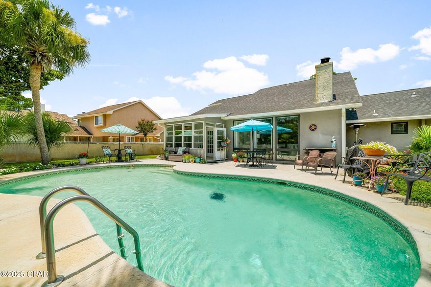 MOTIVATED SELLER - Live the Dream in Bay Point - A Rare Find with Private Pool and Modern Elegance

Welcome to your coastal sanctuary in the prestigious gated community of Bay Point, where resort-style living meets small-town charm. Nestled within this vibrant golf course neighborhood. Put your personality and vision into making this your next beautiful home. The potential is unlimited, with already so many things already going for the home, including a new roof in 2019, new HVAC, new kitchen counter tops, and back splash, kitchen appliances are all less than five years old, an updated master bath, new sprinkler system, new fencing, and more...

This home is a rare gem—featuring a private pool, soaring vaulted ceilings, and an open-concept design filled with natural light from expansive wall-to-wall windows. The gourmet kitchen is a chef's delight with sleek stainless steel appliances, 3 cm granite countertops, a Kohler drop-in sink, and premium fixtures.

Lifeproof flooring throughout the main level ensures durability and style, while both bathrooms boast updated Kohler fixtures and toilets for a clean, contemporary feel. The spacious master suite is conveniently located on the main floor, with two additional bedrooms upstairs featuring brand-new carpet.

Additional highlights include:
	•	Full-size laundry room with washer & dryer
	•	Energy-efficient split A/C units
	•	Updated LED lighting throughout
	•	Professionally painted interior, exterior, and pool deck
	•	Air-ducted heat for year-round comfort
Bay Point isn't just a place to live—it's a place to belong. From nightly events at Neons Club on the 19th hole to community fundraisers that make a difference for local children and families, you'll be part of something bigger while enjoying the best of coastal Florida living.

Just minutes from the beach, this home offers more than just a place to live—it offers a lifestyle. Whether you're entertaining poolside or enjoying a quiet evening under the stars, you'll love calling Bay Point home.