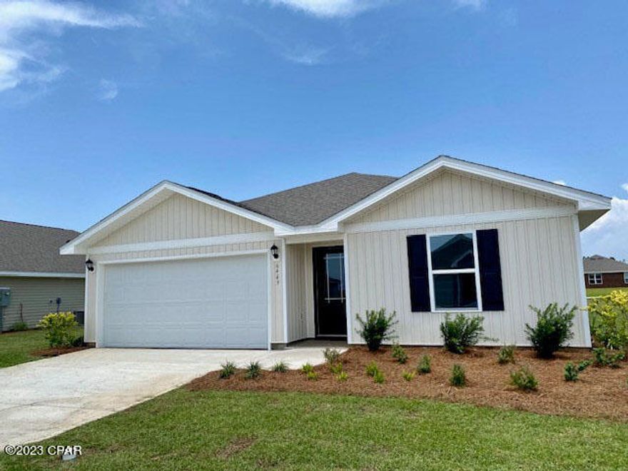 When you enter the Freeport floorplan through the prairie door you will notice immediately the brightness of the entry hallway.  This 4 bedroom 2 bath, 1387 square foot, home is an open floorplan with two bedrooms separated by a full bathroom at the front of the home and one bedroom across the entry hallway affording family and friends alike privacy when visiting.  The large kitchen island overlooks the dining room and living room allowing all to be together or doing individual tasks in each area.  The main areas of the home as well as the bathrooms and laundry have beautiful luxury vinyl plank while the bedrooms offer plush carpeting.  The spacious primary bedroom leads to the bathroom featuring a large shower, single vanity, and a large closet.  This home is situated on a oversized lot.

Liberty neighborhood is conveniently located in beautiful Panama City off Star Avenue near 231. Located just 25 minutes from Tyndall Airforce Base, 20 minutes to hospitals, and less than 15 minutes to shopping, restaurants, and grocery stores you will be amazed at the convenience once you enter the winding entrance to this beautiful sanctuary. Liberty, D.R. Horton's premier new lifestyle community, offers a 7,500 square foot community center with full gym, wellness rooms and much more. Additionally, behind the community center is a water wonderland with resort style pool, splash pads, and an outdoor grilling kitchen with seating.