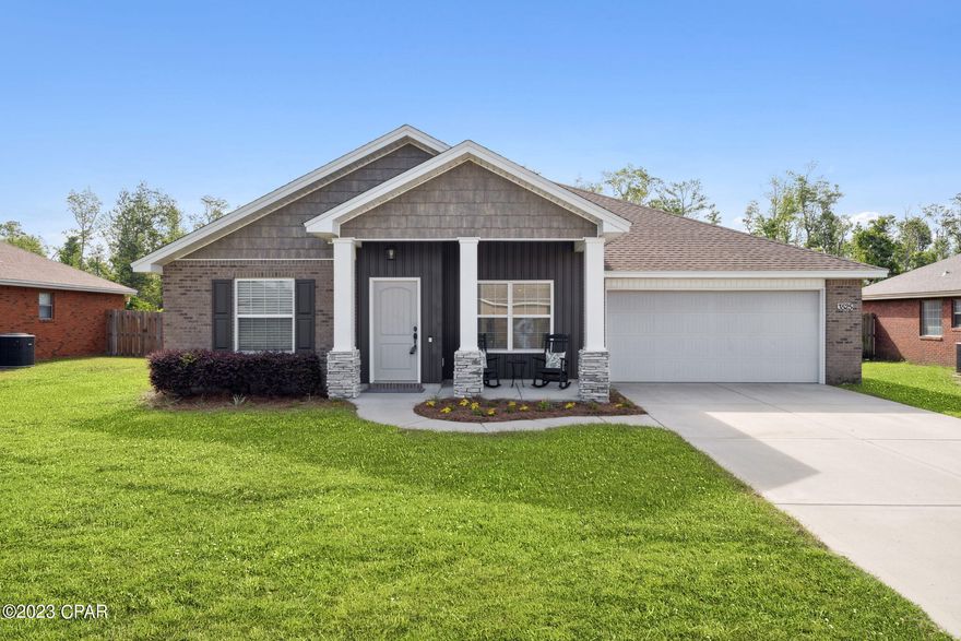 Azalea Place is a wonderful community that is well kept and tucked away but very centrally located to Panama City and Lynn Haven, just north of Baldwin Rd.  This 4 bed 2 bath home features granite counter tops, stainless appliances, custom cabinets, tray ceilings in the master bedroom, and many other custom touches.  The neighborhood has underground utilities and sidewalks throughout.   Put this home on your viewing list, it won't last long.