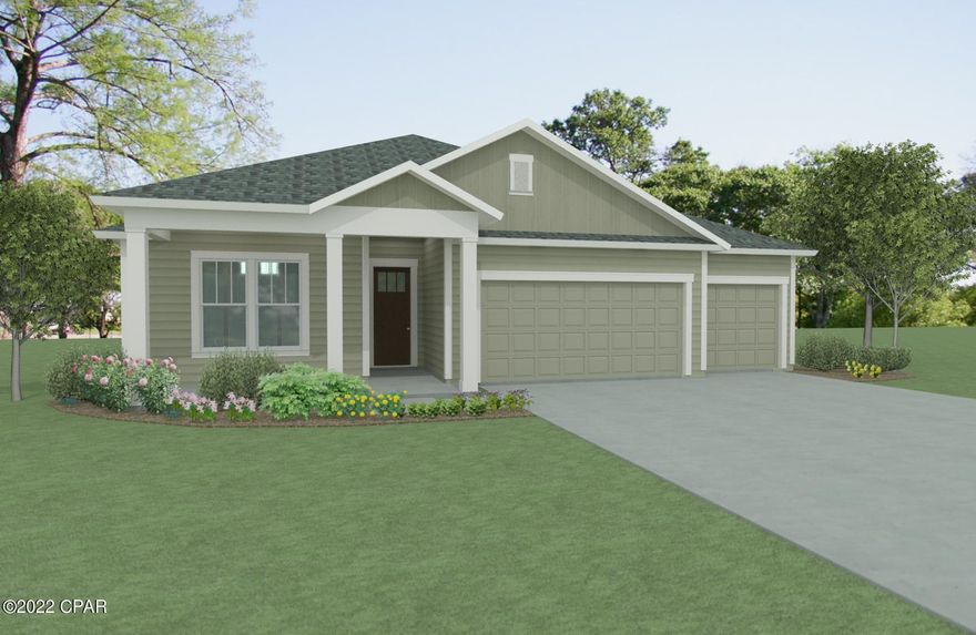 This Samuel Taylor home features the Sand Dune floor plan. All builds are currently built above hurricane code with 2'x6' exterior wall framing, hurricane tie down rod and anchor system, architectural shingles and higher insulation ratings. Interior standard features include 9 and 10 foot ceilings, tile and carpeted floors, granite countertops, gas stove, microwave, dishwasher and garbage disposal. Upgrade options are available. Please visit the Model home located at 206 Basin Bayou Drive for more information! Excellent opportunity to be in the hottest community on the Beach!