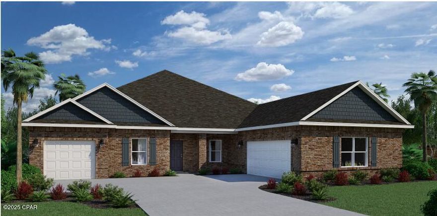 Your newly purchased Hamilton floorplan was a no brainer with all your new space of four bedrooms and three bathrooms including a formal living and formal dining. As we walk into your home, we are welcomed by a formal living to one side and a formal dining to the other. There is a nice long hallway by the formal living perfect for your nice artwork or family photos that leads to your 1 car garage. As we continue to your main living area, you are greeted to the open concept of your oversized great room, breakfast nook and kitchen only from your dreams. Speaking of your dreams, when we talk about your new owner's suite, you won't believe the size of it till you lay your eyes on it. The spare bedrooms are all privately located on the other side of the home. Usually, laundry rooms are places of nightmares, but once you lay your eyes on this laundry room you will not want to leave. Your new laundry room is not only extremely oversized but also includes a 2 linen closets. It is conveniently located off the mud room that has a door to your other garage which is 2 big enough to fit 2 cars! Your new home includes every space you ever need and creates new ones you didn't even know you did!