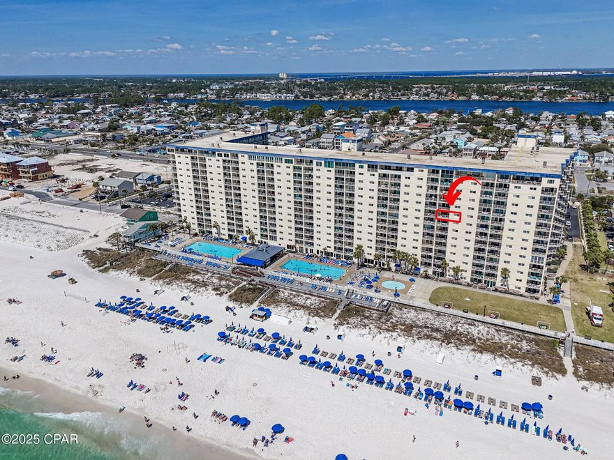 Welcome to this stunning 2 bed/2 bath condo located at Regency Towers unit 919 in Panama City Beach, FL. As you step inside you'll be greeted by a beautifully remodeled kitchen, new flooring, high-end furniture, inviting colors, and more. Additionally, the water heater was just replaced 1 yr ago. The attention to care and detail is evident throughout. Located on the 9th floor you have the best of both worlds; great views and privacy from the noise/pool area. Speaking of the views, they're phenomenal from the kitchen, living room, and master bedroom! Regency Towers is a favorite along Thomas Dr, with great restaurants and approximately 1 mile to St. Andrews State Park. This is a 40k+ rental unit per year with the potential for more. A few features of Regency Tower include gated security, two large pools (1 heated yr round), kiddie pool, indoor hot tub, a full service tiki bar & grill, exercise room, hot tub, tennis courts, shuffleboard, and a billiard room. Call today for more details.
