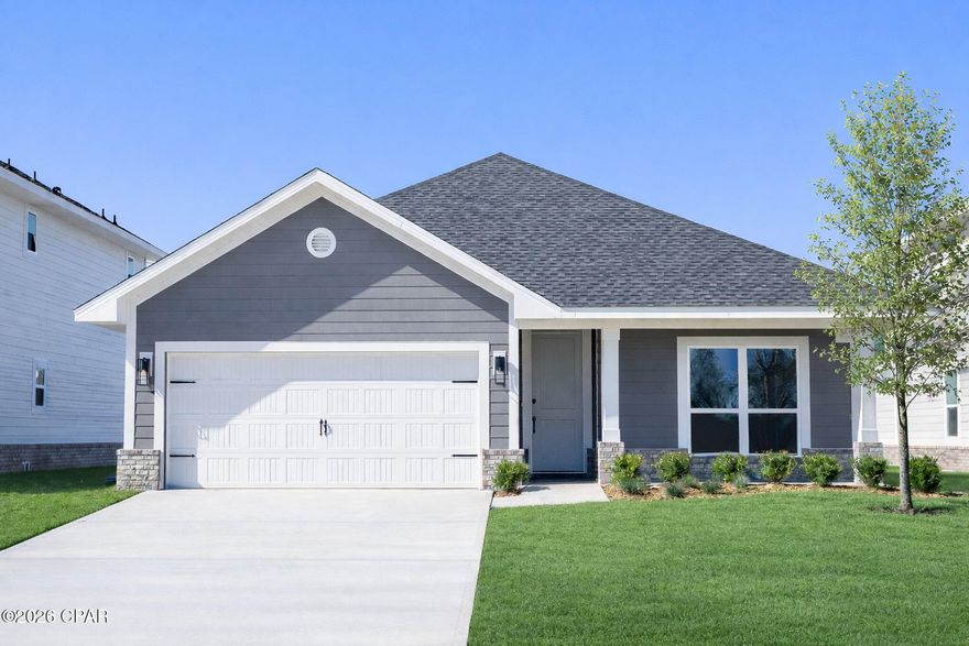 This inviting design combines the timeless allure of a cottage-style home with modern functionality, creating a space that feels cozy and welcoming. Step inside and be greeted by a warm and open living area that serves as the heart of the home. The open concept design seamlessly connects the living room, dining area, and kitchen, creating a versatile and inviting atmosphere for gatherings with family and friends. The kitchen is thoughtfully designed, featuring modern appliances, ample cabinet space, and convenient pantry storage, making meal preparation a breeze. The master suite offers a private retreat, complete with a well-appointed en-suite bathroom and a spacious walk-in closet, providing comfort and convenience. Two additional bedrooms offer versatility, whether for accommodating family members, guests, or creating a home office or hobby space. The 1530 floorplan also includes a backyard patio, extending your living space outdoors and providing a cozy spot for relaxation or enjoying the fresh air. With Adams Homes' commitment to quality craftsmanship and attention to detail, this home exudes the charm and character of a cottage-style residence. Embrace the cozy and functional design of the 1530 floorplan and make it your own, creating a space that perfectly suits your lifestyle and brings joy to everyday living.