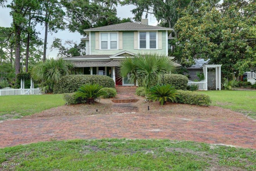 Incredible historic home in St. Andrews looking out towards St. Andrews bay. This home was built by a sea captain at the turn of the century, and many of the original attributes can still be found in and outside of the house.  This lovely home has been updated in many ways over the years, and has many modern day features that you would expect from a home of this size.Small cottage on property kept for and used by the owner. Water, sewer and trash provided  for a flat $100 fee each month not included with the current rental rate.