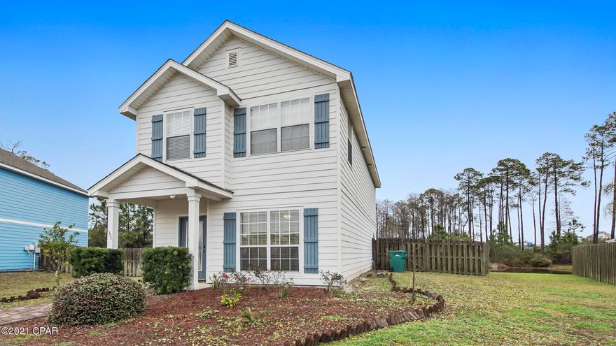 The coziest home inside the cutest neighborhood Harrison Walk! This beautiful 3 bedroom 2.5 bath 2 story home is MOVE IN READY! Centrally located in Panama City Beach this home features Stainless Steel appliances, dark wood cabinets, and granite counter tops! The spacious open floor plan is perfect for entertaining! Tile throughout and wall to wall carpet in the bedrooms! This home features a large fenced in backyard and a community pool!