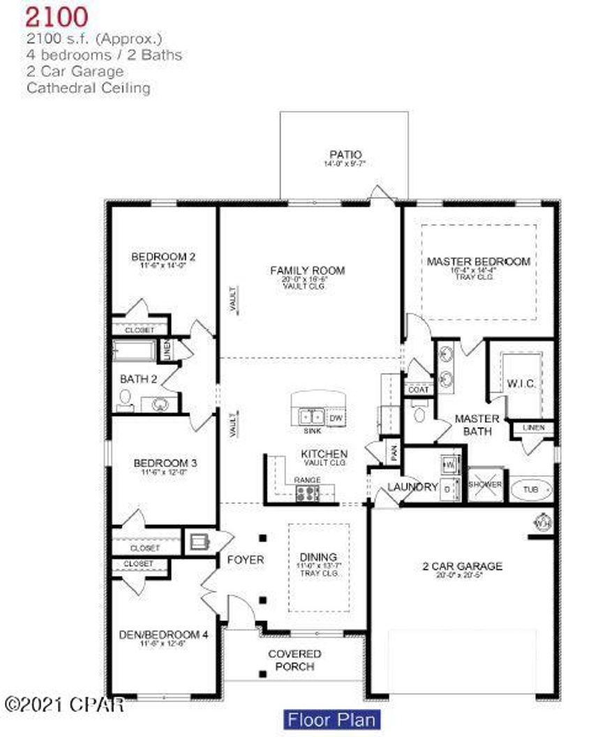 4 bedroom 2 bath 2 car garage 

Sprinkler system, fully sodded yard, garage opener.