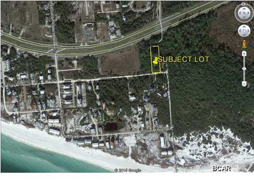 HUGH residential building lot. 82'x290' lot in exclusive inlet beach. Perfect spot for that investment property at inlet beach with excellent rental potential. Very rare a lot this size in that area and on the end of quiet dead end st that abuts Camp Helen.