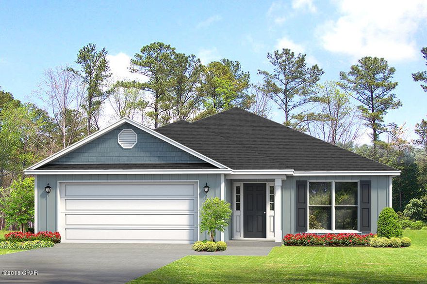 Construction is complete and ready to move in. The Boston plan is a larger 3/2 plan that boasts a large kitchen and family area. The master bedroom provides a retreat that is separate from the additional bedrooms complete with a lovely en-suite. The very spacious master closet is adjacent to the master bath. The Boston has a dining area connected to the kitchen, but also has an appointed dining room for those family gatherings. Enjoy the outdoors on your back porch found steps outside of your family room. This home has vinyl sheet flooring throughout the common areas, decorative doors with nickel hardware, and orange peel texture walls with quality paint. The kitchen has flat panel cabinetry and the appliances include a stove, dishwasher and microwave. Situated off Boat Race Road, Bridge Harbor is a great community for families of all sizes. Conveniently located near shopping, dining, and Tyndall Air Force Base this community is the perfect place to call home! A quick drive to the sugar sand beaches, but located in a quiet setting away from the hustle and bustle. Pictures, photographs, floor plans, elevations, features, colors and sizes are approximate for illustration purposes only and will vary from the homes as built. Home and community information including pricing, included features, terms, availability and amenities are subject to change and prior sale at any time without notice or obligation. For Move-In/Completion Estimates: Ready dates are estimates only. Timing of completion of construction and buyer move-in are subject to contingencies contained in home purchase agreement and governing jurisdictions issuance of a certificate of occupancy, and may change due to forces majeures and other delays or disruptions outside the reasonable control of D.R. Horton, Inc.