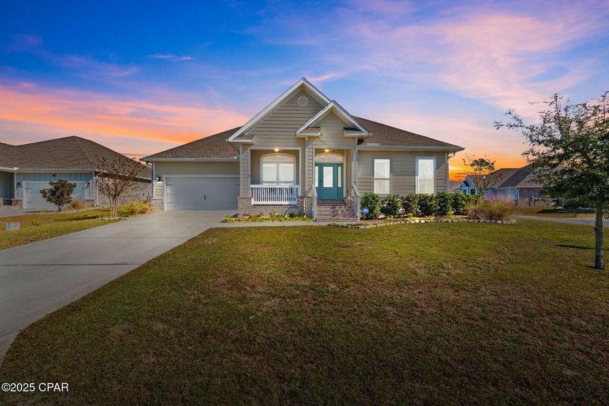 Welcome to a home designed for living life to the fullest. This 5-bedroom, 3-bath beauty sits on a spacious corner lot in one of Panama City's most welcoming, golf-cart-friendly communities. With over 3,100 sq. ft. of space, it's the kind of home where gatherings feel effortless, mornings feel peaceful, and the water views are endless without the price tag

The heart of the home a beautiful kitchen—complete with stainless steel appliances, modern cabinetry, and a generous island that naturally becomes the gathering spot for everything from weeknight dinners to game-day spreads. The open layout flows into the living and dining areas, making hosting friends and family a breeze.

Relax in the owner's suite, your private retreat with a spa-like ensuite bath and direct access to the patio—perfect for stepping outside with your morning coffee. A flexible bonus room offers space for a home office, playroom, craft room, or quiet study zone.

Outside, a large backyard gives kids and pets room to play while you enjoy grilling out or unwinding under the stars. The community brings even more to love, with a resort-style pool, pavilion, walking spaces, and friendly neighbors who make it feel like home the moment you arrive.

Close to the airport, shopping, restaurants, and the sugar-white beaches of the Emerald Coast, this home offers the best of everyday convenience and coastal living. Come experience it for yourself!

Buyer to verify all information and measurements.