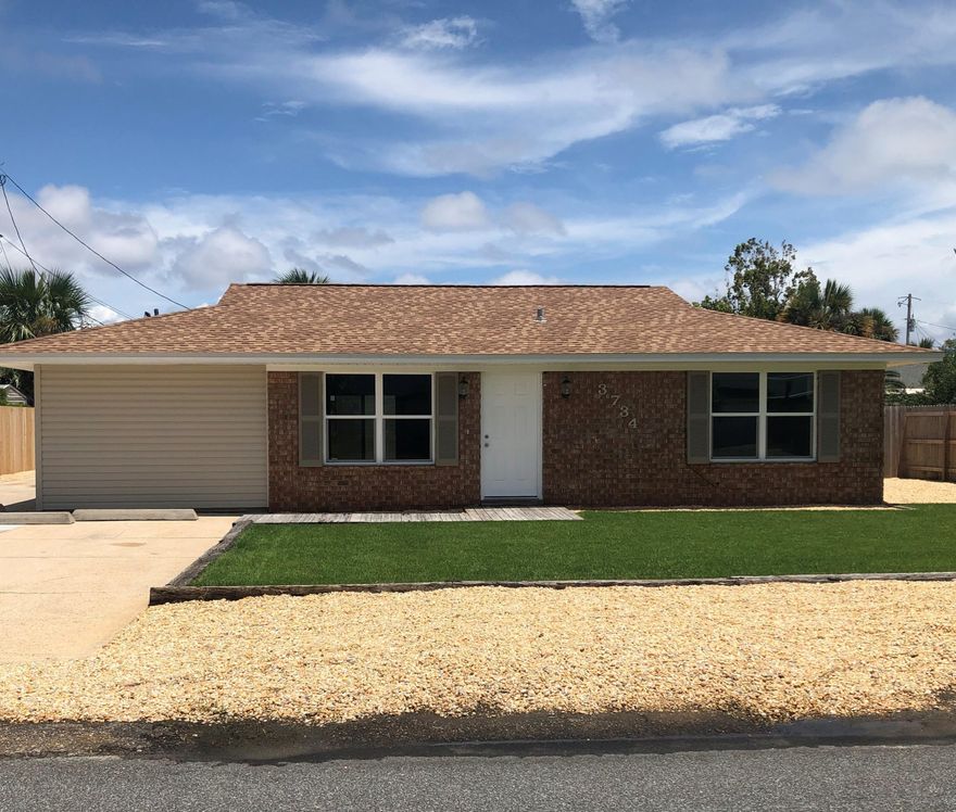 CURRENTLY UNDER CONTRACT, SELLER ACCEPTING BACKUP OFFERS' 2 for the price of one! Rent one- live in the other! Or Lease Both!! Not a flip, same owner over 20 years. House is like new. New Whirlpool Appliance pkg, new cabinets, counter tops. Full LED lighting,  Waterproof vinyl plank flooring throughout except bedrooms have carpet. Exterior doors are (high impact rated).  Window are double pane Low-e High Impact Windows.  R-30 Insulation and new ceilings (except Master Bedroom).  Split bedroom plan, laundry room w/hook ups. 1 and 1/2 car garage with Miami-Dade wind graded High Impact Garage Door.  Separate Apt:  1 bedroom, 1 bath, kitchen/dining, den, own deck and fenced area. Fridgidaire  Refrigerator w/Ice Maker, Stove/Oven. vinyl siding is 2 years old.  Withing Walking distance to the be