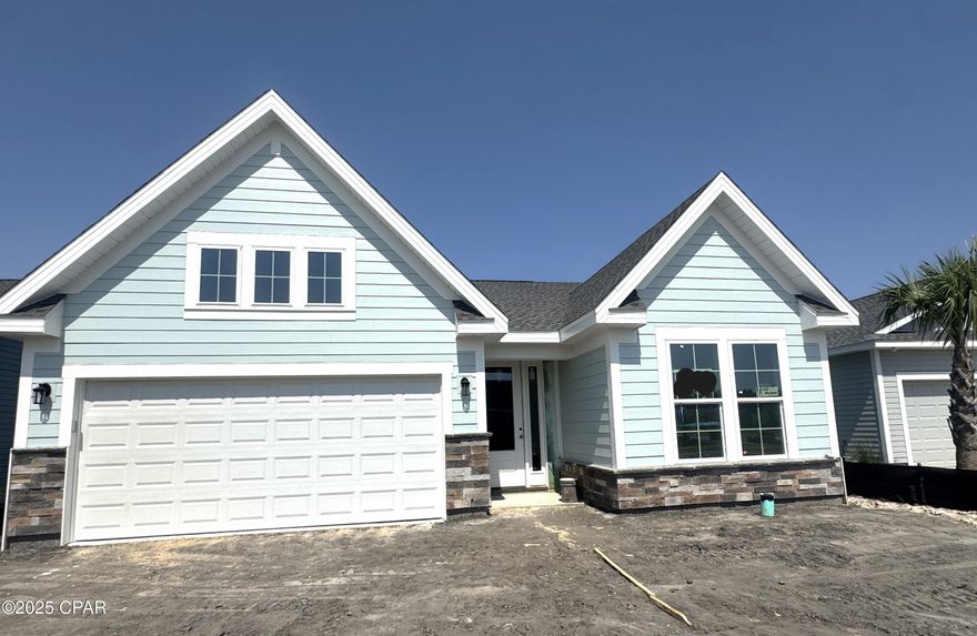 Gorgeous new Amelia floorplan by Fischer Homes in beautiful Breakfast Point featuring an open concept design with an island kitchen with stainless steel appliances, upgraded maple cabinetry with 42 inch uppers and soft close hinges, durable quartz counters, walk-in pantry, and walk-out breakfast room to the patio and all open to the large family room. Tucked away primary suite is in the back of this home and includes a tray ceiling and an en suite with a walk-in shower and walk0in closet. There are 2 additional bedrooms in the front of this home and shares a centrally located hall bathroom. 2 bay garage.