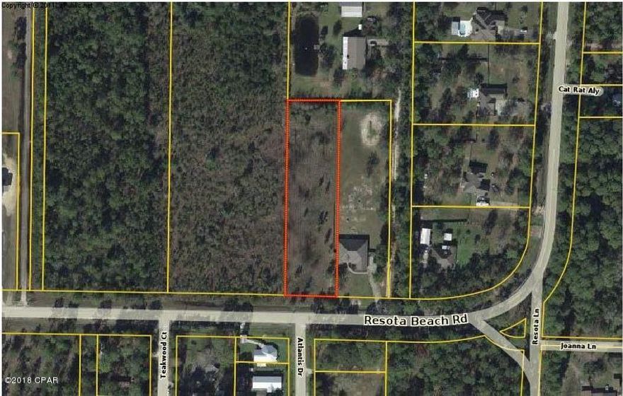 Vacant 1.25 acre parcel on Resota Beach Road.  Public water available.