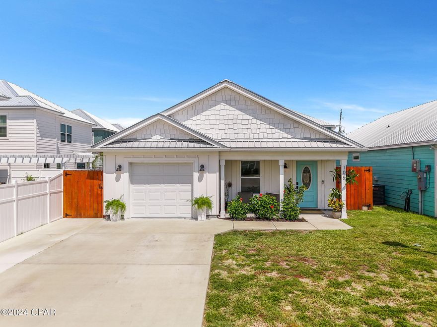 Located on West end of Panama City Beach, this home is perfectly suited for a full time residence, long term rental, or short term rental.  2021 construction, 5 minutes from 30A, ½ mile from the Gulf of Mexico and withing walking distance to Lake Powell, Florida's largest coastal dune lake.  Launch your jet skis, boats, paddleboards and kayaks all within walking distance to Lake Powell's boat ramp.  Low HOA fees. Take the golf cart to Publix and the beach.  20 minutes to Panama City Beaches International Airport.  Make your beach dreams a reality!