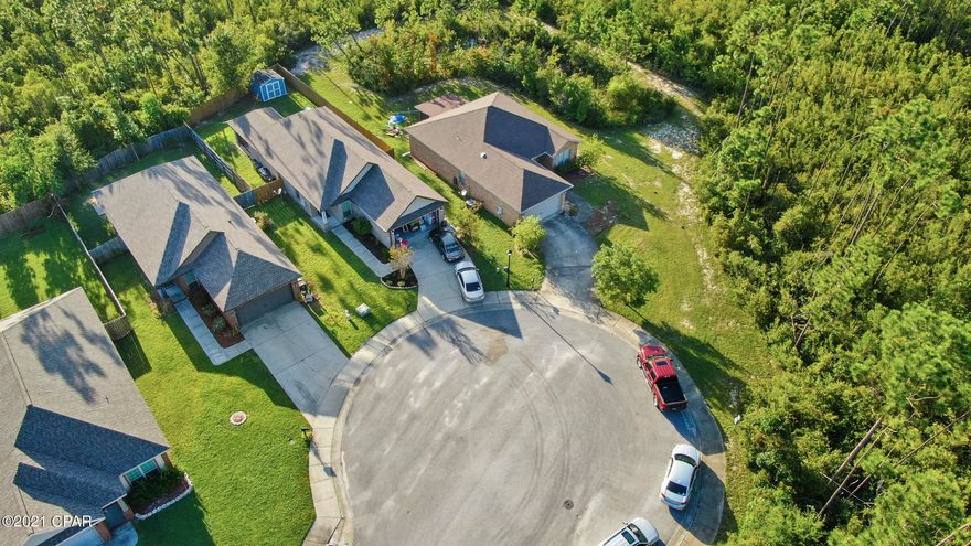 Under Contract Seller Accepting Back Up Offers! 

This 3/2 well maintained 1 owner home located in Plantation Park Subdivision is Centrally located and short driving distance to Tyndall AFB, Hospitals, great schools & shopping. The Interior features a Split floor plan with large Master suite, featuring walk in closet, Master bath with seprate shower, deep soaking tub, double vanity sinks & linen closet. The 2 additional bedrooms are spacious & there is an additional full bath with tub/shower combo. The Kitchen is spacious and features a dining area, breakfast bar, lots of beautiful expresso custom cabinetry, stacked stone backsplash, granite countertops, pantry & All Appliances Convey. The Living room will impress you from the moment you walk thru the door, the high vaulted ceilings give t room a nice open feel. There is a beautiful wood look tile accent wall with wall mounted Flat Screen TV- TV Conveys with sale! The Exterior is All Brick & low maintenance with all vinyl soffits. There is a Privacy Fenced Backyard, Hammock posts & open back patio, the backyard is very private, there is a preserved area behind the back fence so you have great privacy. The roof is new April 2019! There are also Hurricane Shutters for all the windows. The garage is fully insulated w/ insulated garage door, Pull down stairs with attic storage, additional storage cabinets & shelving that convey with sale. Don't Miss This Opportunity to Own this Great Home! LOW HOA Fee's, Friendly sidewalk Neighborhood, Home Located at the end of the Cul-de-sac!  *Measurements Approximate Please Verify If Needed*