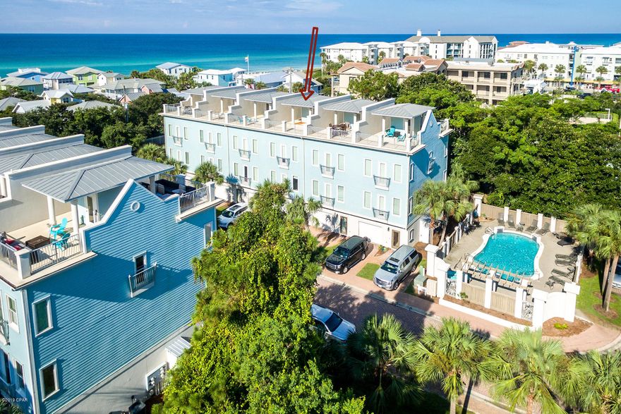 Live at the beach in this upgraded spectacular clean unit.  There are 4 large bedrooms and 4 full bathrooms.  Roof top terrace has views of the Gulf of Mexico.  Kitchen features a Subzero refrigerator, Wolf 4 burner natural gas cooktop with electric oven, Wolf built-in microwave, Subzero wine refrigerator, new custom built cabinets with quartz countertops.  Never used as a rental unit, but would rent well.  Potential of $620,000 per year in rental income.