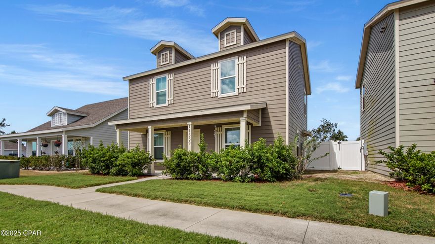 Absolutely fantastic 4Br/2Ba home just minutes from TAFB! Why buy a 3 bedroom home when you can get a 4 bedroom high quality home cheaper?  This Samuel Taylor build features 9ft ceilings down stairs, matching granite in the kitchens & bathrooms, 1st floor primary bedroom/bathroom, under the stair storage, and a large loft upstairs that can be used as an office or child play area or even a 5th bedroom.
Sunrise at East Bay is a beautifully designed waterfront community with brick paver roads and a community dock. Have a boat? Just around the corner is Dawghouse Bayou Marina with a boat launch and marina slips.
This home is located just minutes from Tyndall AFB, the new Gulf Coast Parkway, shopping, dining, and the World's Most Beautiful Beaches!