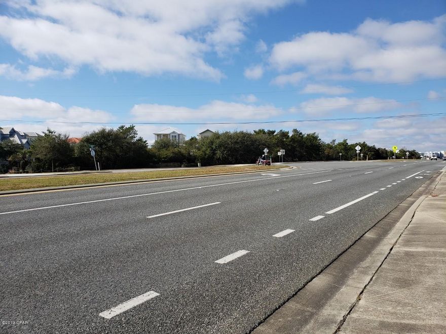 Beautiful location on Hwy 98 in popular Inlet Beach.  The listing is for two lots that have a combine 325' of Hwy frontage and has access from 98 and as well as back entrance.  Vacant and ready to build.