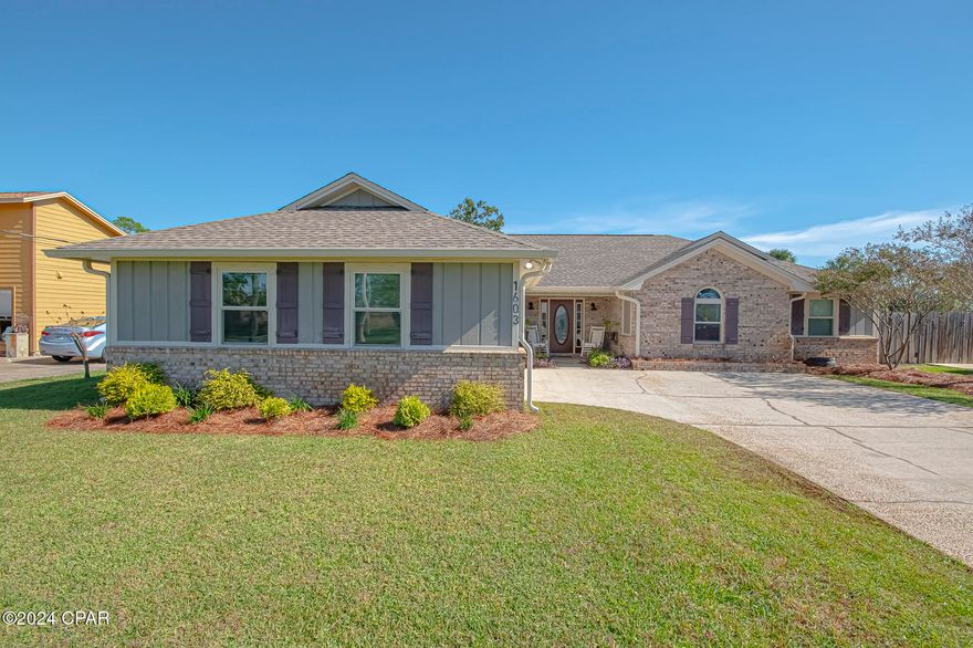 'CURRENTLY UNDER CONTRACT, SELLER WILL CONSIDER BACKUP OFFERS 
 Beautiful home in Lynn Haven! POOL!  Very popular area, Close to schools, restaurants and shopping.  Roof replaced in 2018, new windows in 2020.  Home very well maintained.  updated kitchen/ granite countertops and updated baths. current termite bond and existing survey. Seller will give flooring allowance if buyers want to change carpet to vinyl etc. Seller is Listing Agent/ Realtor  More professional photos coming soon!!