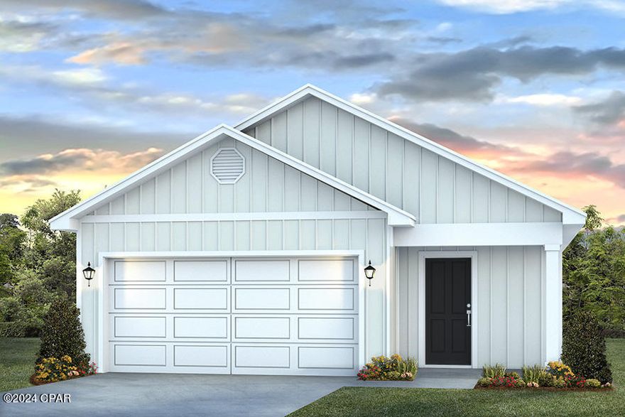 New construction home located at 6739 Atkins Road. The Burke is a 3-bedroom 2 bath, 1384 square foot home with an open floorplan.  This home features a large living area, open to kitchen and dining area. The kitchen features a center island with white cabinetry, stainless appliances including a stove, microwave and dishwasher. Interior features of this home include stainless appliances, EVP vinyl flooring, durable laminate countertops and carpet in the bedrooms. 
Liberty neighborhood is conveniently located in beautiful Panama City off Star Avenue near 231. Located just 25 minutes from Tyndall Airforce Base, 20 minutes to hospitals, and less than 15 minutes to shopping, restaurants, and grocery stores you will be amazed at the convenience once you enter the winding entrance to this beautiful sanctuary. Liberty, D.R. Horton's premier new lifestyle community, offers a 7,500 square foot community center with full gym, wellness rooms and much more. Additionally, behind the community center is a water wonderland with resort style pool, splash pads, and an outdoor grilling kitchen with seating.