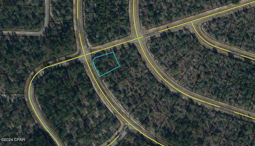 Corner building lot in Sunny Hills. This community is experiencing a lot of new growth due to the migration north out of Panama City. Deed restricted community (no mobile homes) but also no HOA. Sunny Hills features a popular and affordable 18 hole public golf course and many fine fishing lakes. Buyer to pay title insurance, closing fee, and docs stamps on the deed. Great opportunity to invest in the future of the Florida Panhandle.