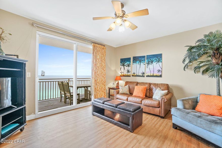 Experience the ultimate beachfront lifestyle at Splash Resort in Panama City Beach. With rental projections between $42,000 and $50,000 in 2022 and currently the only one bedroom available in Splash, this unit is a true rental powerhouse. This beautiful condo boasts designer finishes with LVP flooring in the living room and bedroom and granite countertops throughout. This one-bedroom unit comfortably sleeps six with a large owner's suite, hallway bunk beds, and a queen sleeper sofa. Splash offers resort-style amenities for the entire family including an adults-only swimming pool and Jacuzzi, a kid's pool park with water slides, interactive water toys, a lazy river, a ''dive-in'' movie theater, an arcade, and a state-of-the-art fitness center. Splash even offers a poolside bar and grill, mini-grocery store, and coffee and ice cream shops. Located just minutes from Pier Park and all the best restaurants, shops and entertainment, Splash is the ultimate vacation destination.