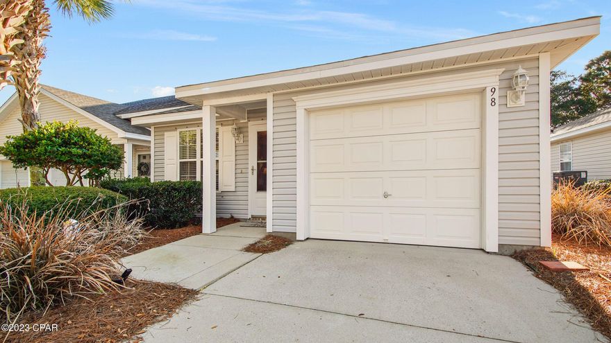 Brand New Roof!!! Don't miss your opportunity to own this immaculate 2 bed 2 bath end unit townhome in Palmetto Trace. This  home features an open floor plan with a very spacious kitchen, a large master bedroom with a private bathroom, and an enclosed porch off the back of the home. Owners had a new water heater installed in 2021 and a new HVAC in 2022. Appliances are 5 years old. Home can be sold furnished, if buyer does not want furniture, we will have removed. Conveniently located near Pier Park and within a mile to the sandy beach. The neighborhood has their own community pool.