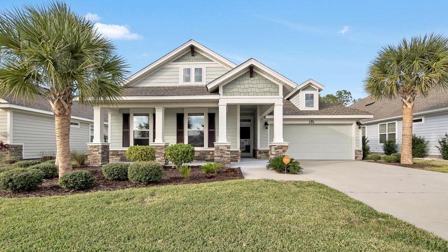 This spacious & open 4 bedroom 2 bath Breakfast Point home is located on a premium lot with a conservation area view from your master bedroom & screened porch.  Ideally located with a park directly across the street along with extra guest parking, the home features an open floor plan with tile floors in the common areas and generous room sizes.  The kitchen highlights include an oversized island, double pantry, granite counters, green glass subway tile backsplash, a gas cooktop, electric oven, and under counter LED lights.  The primary bedroom has a trey ceiling and view of conservation land behind the home.  The en suite bath has a tiled shower, separate garden tub & double vanity.  The closet is an ample 6x12 feet.  The three bedrooms/study are on the opposite side of the home near the full size guest bath with tub/shower.  The laundry room has gas for a gas powered dryer and a place to fold laundry.  As you step inside from the garage, there is a convenient mud area with bins, a shelf, a bench and hooks for hanging coats & backpacks.  The garage has an attic with pull down stairs and 300 SF of decking for storage.  This home uses reclaimed water for the irrigation separate from your main water bill.  

Don't delay in seeing this great 4 bedroom home in one of the most popular neighborhoods - Breakfast Point!