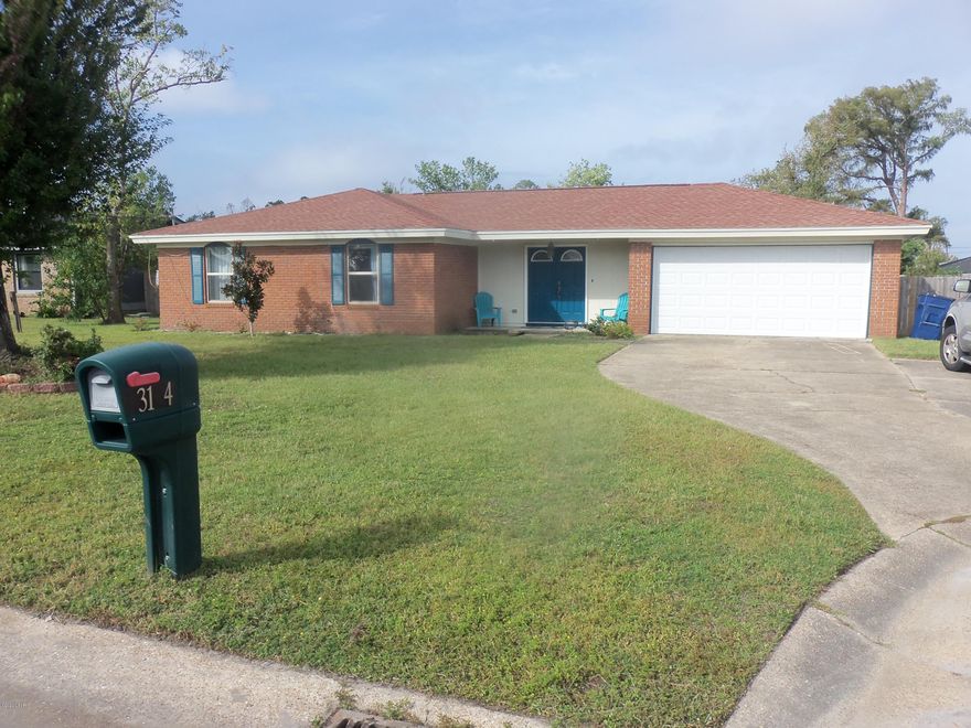 Great family home in greater Forest Park area near heart of Panama City....Handsome brick ranch home on good sized lot with lots of back yard space all handy to 23rd Street and Hwy 390. Fireplace in big open (14x21) living area. New (10/2020) HVAC unit inside and out (10 year warranty parts/1 year labor - per owner). New roof 12/2018, recent privacy fence. Two car garage with extra wide concrete drive for added RV/vehicle parking. Big privacy fenced back yard with nice big open concrete deck. EZ to see and show - a great home for starting out -  or retirement. Square footage measured by agent (larger than tax ID estimate) - please measure/confirm if important.