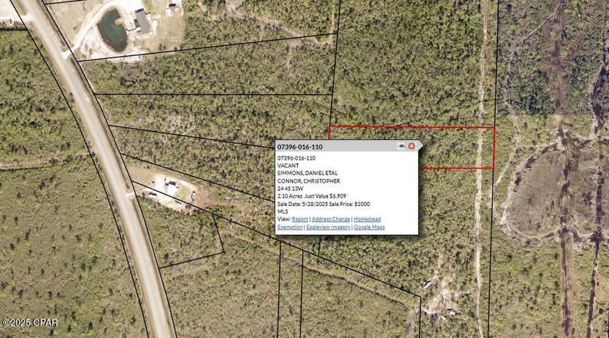 Vacant land opportunity in Bay County, Florida—Parcel ID 07396-016-110 is an undeveloped lot located near CR 2297 in Panama City. This parcel offers a blank canvas for future investment or land banking, with no utilities currently in place and no documented easement for access. Surrounded by natural Florida landscape in an unincorporated area, it presents long-term potential for development pending proper due diligence. Buyers are advised to confirm zoning, access, and utility availability with Bay County Planning and Development Services. Property is being sold as-is.