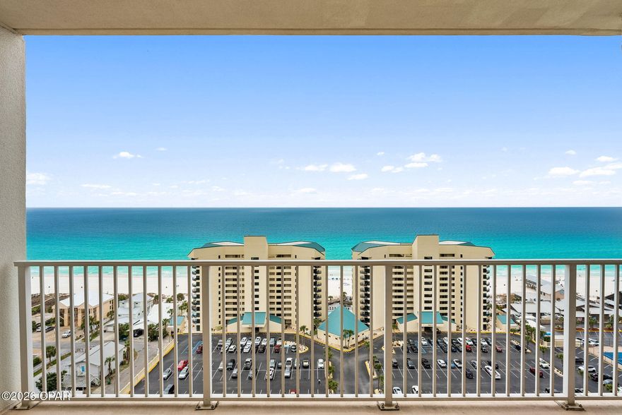 GULF VIEWS!! Welcome to Laketown Wharf, one of Panama City Beach's most amenity-rich resort communities. This spacious, fully furnished condo offers the perfect blend of comfort, style, and excellent income potential.
The open-concept layout features a large kitchen with granite countertops, ample cabinetry, and generous living and dining spaces--perfect for relaxing after a beach day or entertaining guests. Floor-to-ceiling glass doors lead to a private balcony where you can enjoy beautiful Gulf views, all just steps from the sugar-white sand and emerald waters of the Gulf.
The oversized primary suite offers plenty of closet space and a private en-suite bath, creating a comfortable retreat. Additional sleeping areas provide flexibility for guests and maximize rental potential. Designed to comfortably sleep 8, this unit is ideal for family vacations and strong short-term rental performance.
Tile and LVP flooring, updated lighting, and tasteful coastal décor make this condo truly turn-key, whether you're looking for a second home or an income-producing investment property.
Laketown Wharf is known for its incredible amenities including multiple pools, a large lake with nightly fountain and light shows, boardwalk, fitness center, putting green, on-site dining, and convenient beach access directly across the street.
Located in the heart of Panama City Beach near shopping, restaurants, and entertainment, this property offers strong rental potential and an unbeatable central location.
Whether you're searching for a high-performing investment property or your own beach retreat, this Laketown Wharf condo checks all the boxes. Schedule your showing today.