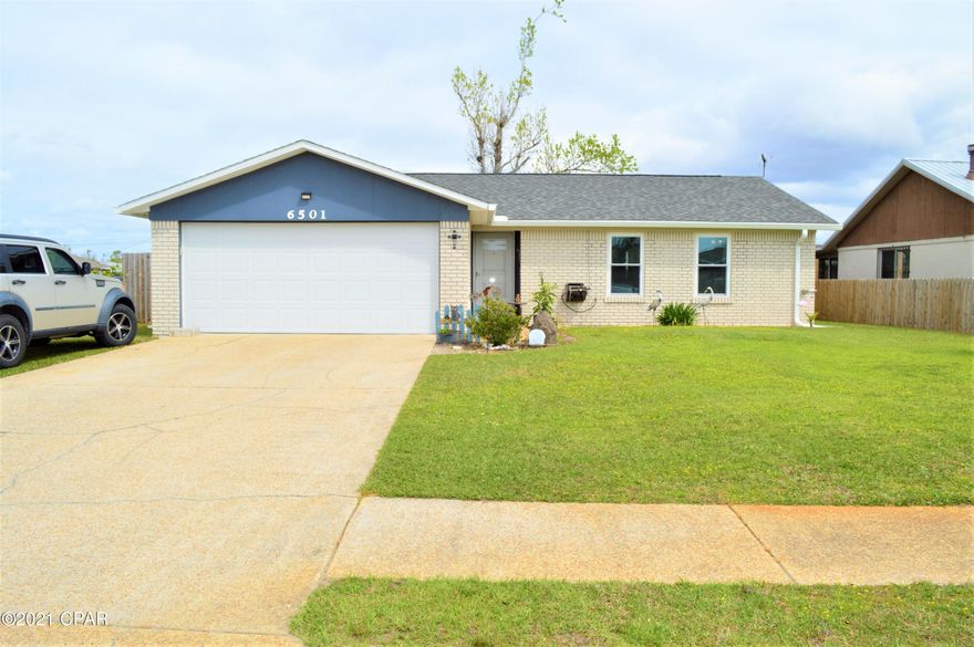 CURRENTLY UNDER CONTRACT, SELLER ACCEPTING BACKUP OFFERS.  You will fall in love with this practically new home that's just 5 minutes from Tyndall AFB!  This 3BR/2BA home is brick & concrete construction with all new roof, vinyl windows, drywall & insulation, kitchen cabinets & LG Stainless steel appliances, French doors, fixtures, commodes, lighting/fans, & gorgeous LPV flooring!  The new privacy fence surrounding the backyard is ideal for kids & pets & barbecues, & if you are a handy person, you'll enjoy the built-in workbenches in the 2 car garage!  Another great addition is the 220 amp source on front of home for RV hookups!  This home is move-in ready, immaculate & perfect for first-time buyers or empty-nesters (no stairs).  Not only are you close to Tyndall, but al boat ramps and so much more!  All info is approx and must be verified by Buyers if important.