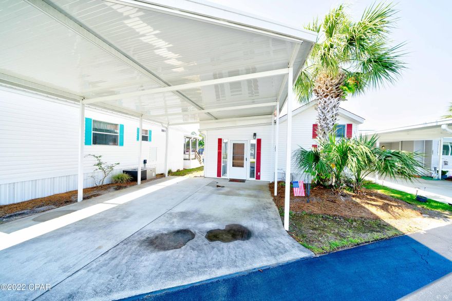 Whether you are in the market for a full-time residence, 2nd home, or investment property, this one is a must see! This beautifully maintained, move in ready home features a bright open floorplan with two bedroom, 2 bathrooms, a large living area, a large screened in patio for your enjoyment, a carport, and updated flooring. This property has it all, is beautifully decorated and it's being sold furnished.

Emerald Pointe Resort is a gated community located in the heart of Panama City Beach close to restaurants, shopping, and the world's most beautiful beaches. Amenities include a large clubhouse, exercise room, 2 pools (one heated seasonally), hot tub, lake with boardwalk, and shuffleboard court. HOA fee includes water, sewer, garbage, cable, and lawn service. All information is (cont...) approximate and should be verified by buyer if important.