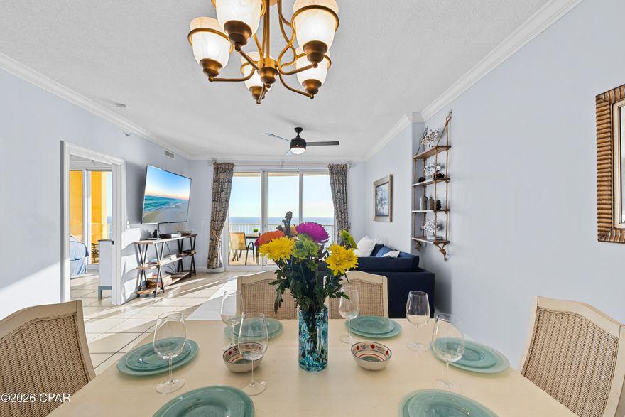 LESS THAN APPRAISED VALUE! Absolute beachfront turn-key condo with short-term rentals approved.

Wake up to breathtaking Gulf views from your oversized private balcony and step directly onto the sugar-white beach. 

This fully furnished, Airbnb ready investment is perfectly located in the heart of Panama City Beach - close to restaurants, shopping, and entertainment, while still offering a peaceful beachfront atmosphere.

Recent upgrades include:

• All furniture and TVs (2022)

• Energy-efficient HVAC system (2022) with 10-year warranty

• Digital thermostat, dishwasher, microwave, etc

Resort-style amenities include:

• Two heated pools

• Hot tub

• Sauna

• Turkish hammam (steam room)

• Fitness center

• Business center

• Grilling areas

Included at no additional cost for owners and guests:

• Racquetball / tennis court

• Fully equipped gym

• High-speed internet

• Standard cable TV package

Additional highlights:

• Free beach service for owners

• Large private owner's storage room near condo entrance

• Easy access and plenty of parking

• Covered garage parking on the first two building levels

This beachfront condo is ideal as a primary residence, second home, or income-producing investment — ready to start generating rental revenue immediately after closing. 

MOTIVATED SELLER! 
Schedule your private showing today.