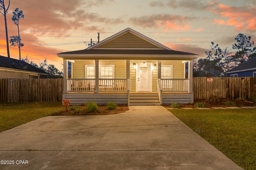 CURRENTLY UNDER CONTRACT, SELLER WILL CONSIDER BACKUP OFFERS. You will not find another house this new, this large, and this nice at a price this low around Panama City!

This charming 2016 home has three bedrooms, two full bathrooms, and a beautiful covered front porch spanning the entire width of the home.  The home feels new after a refresh at the end of 2025, including new flooring everywhere, fresh paint for the entire interior, and a deep clean of the HVAC system.  It also has a 2024 dishwasher and microwave.

The open living room, kitchen, and dining area create a warm and inviting space for family and friends to gather. Retreat to the spacious primary suite, complete with an en-suite bathroom featuring spacious vanity, a garden tub, a separate shower, and a walk-in closet to compliment the second closet located in the bedroom. 

This home is located in the pleasant Turkey Run subdivision, just north of Panama City, and is surrounded by homes no more than ten years old.  You will enjoy a traditional neighborhood feel with a private, fenced yard and well-kept homes and yards all around, but without any HOA fees!  All of this, yet still close enough to the Gulf for a spur of the moment beach day.

Don't miss out on this rare opportunity to purchase a nearly new home for under $250,000 that is large enough for the whole family!