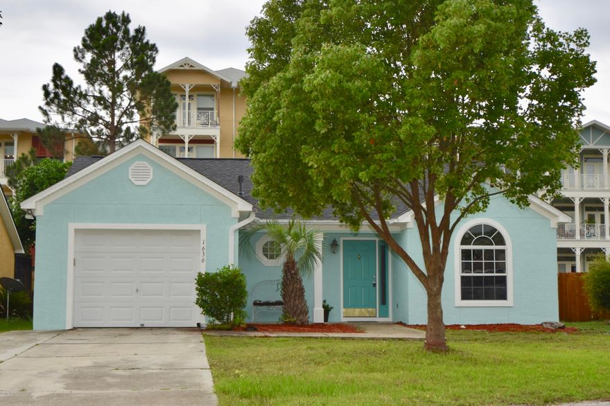 Charming Beach Home Ready for a New Owner! This lovely 3 bedroom 2 bath home offers a New Roof, Freshly Painted Interior and Exterior, Privacy Fence Backyard, with other upgrades made in recent years. Enjoy the spacious great room with access to the screen-in patio area through the sliding glass door. You will love the eat in kitchen with plenty of cabinet space and all stainless steel appliances.  There is also a wet bar area with additional cabinet space, mini fridge and small sink right across the hall.  Location is key and this home is at the end of a cul-de-sac and central to Beaches, Entertainment, Shopping, Schools, Navy Base and more.  Come see it before its too late!