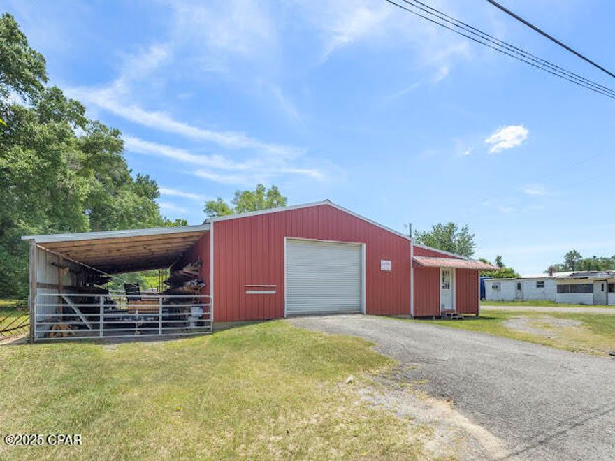 Located in the heart of a charming small town, this property offers excellent visibility with high traffic along Highway 77. This versatile lot features a shop building and an office. Whether you're expanding or starting fresh, this is your chance to establish a business in a growing area with great business potential. The main building is 30x60 with 10 ft tall roof. The pole barn is 
30 x 75 and is 12 ft tall, there are two lean to's that are 16x60. All measurements are approximate and should be verified by buyer.