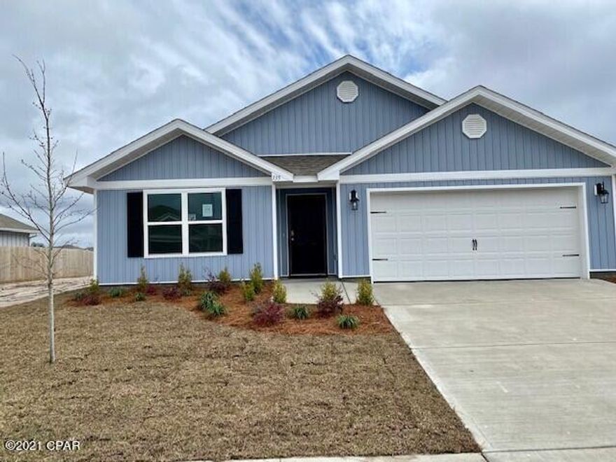 This is the Cali floor plan. As you enter this home you will find quality paint with orange peel textured walls and traditional 8' ceilings. Vinyl flooring

throughout all common areas of the home and carpet in bedrooms. The kitchen is open and spacious with a center island and includes a pantry, beautiful stained

cabinetry and durable laminate countertops as well as a Kinetico water filtration system. Appliances include a dishwasher, stove and microwave. Bedroom 1 has

a nice sized bath with separate shower and large soak tub, as well as a large walk in closet. This home is being constructed with the Zip Sheathing system, providing greater protection than a traditional housewrap from damages due to wind, rain, and extreme weather. A standard Smart Home package includes a KwikSet keyless entry, Skybell doorbell, automated front porch lighting, an Echo
Dot device, and Quolsys touch panel which can be integrated to control your lighting, thermostat, front door and so much more.
A builder 10 year structural warranty is also included.

Pictures, photographs, floor plans, elevations, features, colors and sizes are approximate for illustration purposes only and will vary from the homes as built. Home and community information including pricing, included features, terms, availability and amenities are subject to change and prior sale at any time without notice or obligation. For Move-In/Completion Estimates: Ready dates are estimates only. Timing of completion of construction and buyer move-in are subject to contingencies contained in home purchase agreement and governing jurisdictions issuance of a certificate of occupancy, and may change due to forces majeures and other delays or disruptions outside the reasonable control of the Builder.