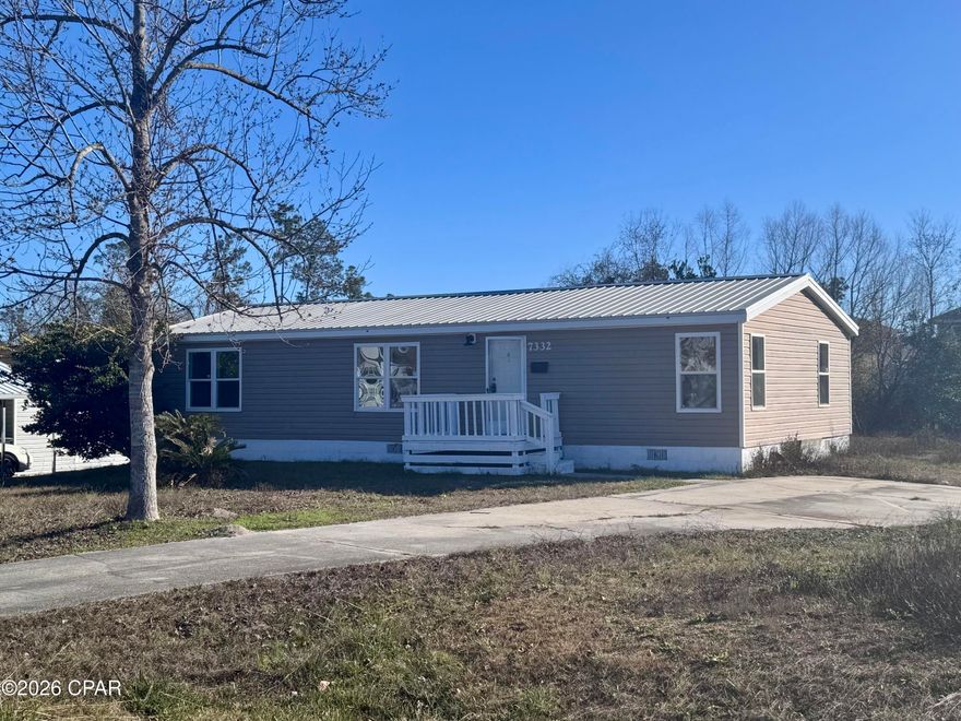 Welcome to 7332 Copenhagen Lane, a newly renovated 3/2 home on a spacious, higher elevation lot in Sweetwater Village off Hwy 231.  PRICED TO SELL, this remodeled home is located at the beginning of a peaceful cul-de-sac which features a newer metal roof, new appliances, updated bathrooms, updated HVAC, open floor plan, and a primary en suite with a generous walk-in closet. 7332 Copenhagen is only 10 minutes from Publix, Dollar General and plethora of dining options. Walmart, 23rd Street and Downtown Panama City are all within a short drive.  Please call your favorite realtor to schedule your tour of this great value in Sweetwater Village!